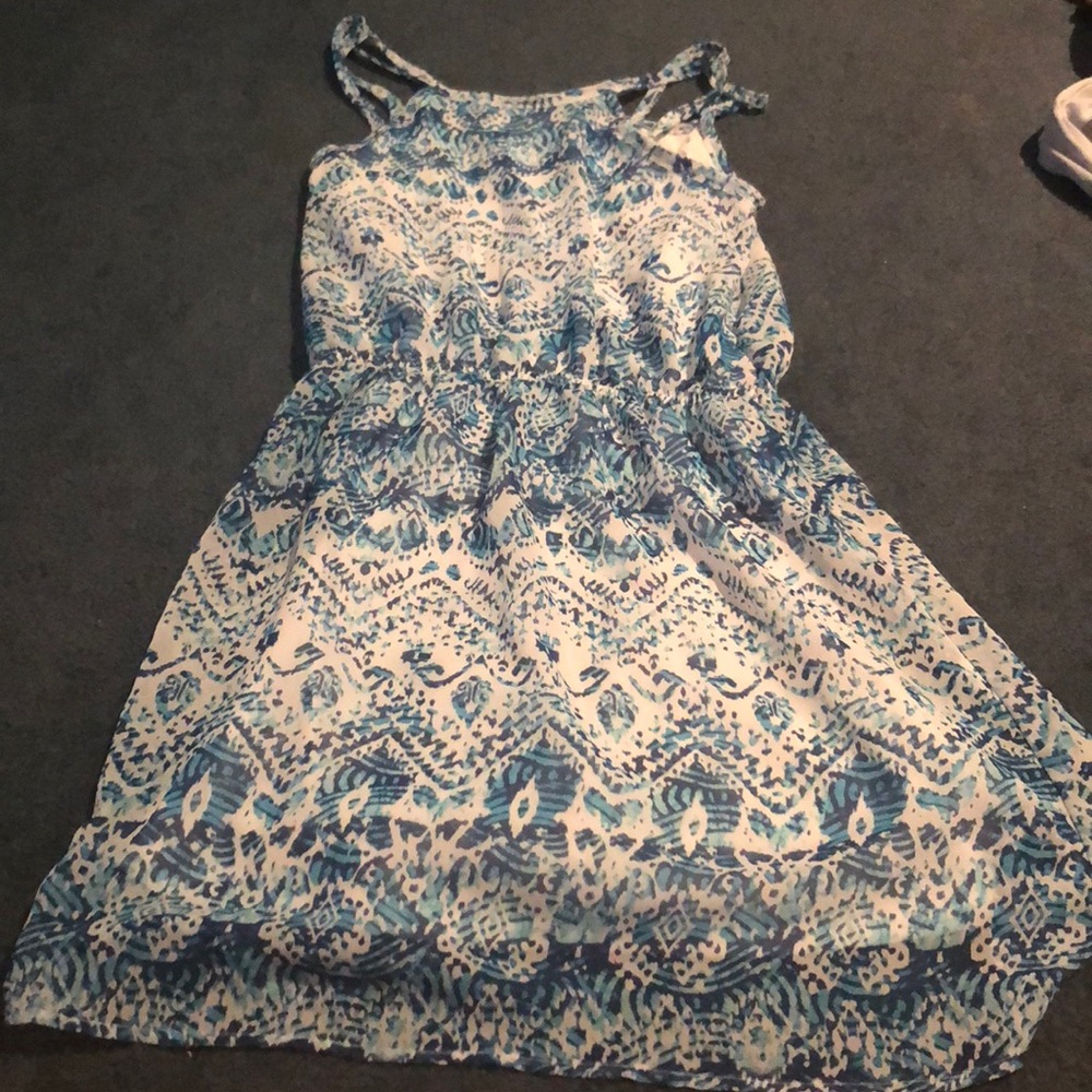 A blue dress